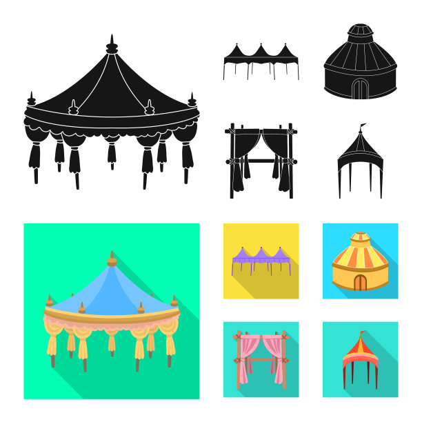 孤立对象roand折叠图标集图片下载