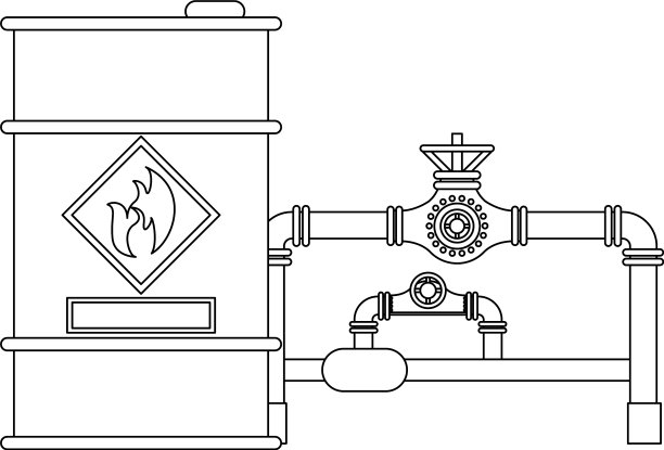 油桶和燃油管道用黑色和图片下载