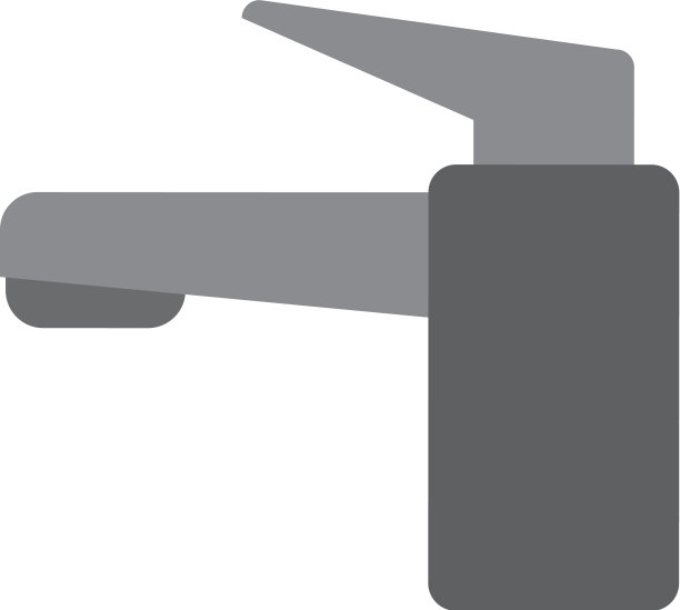 浴室水龙头符号隔离图片下载