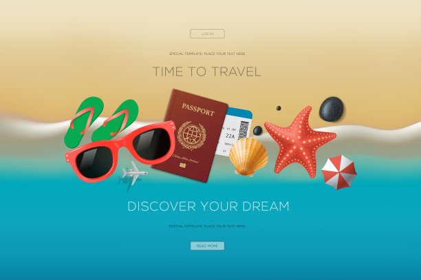 主题旅游度假网站横幅图片下载