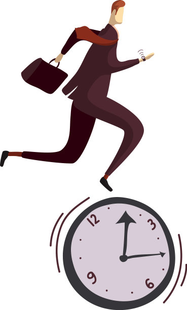 穿西装的人准时上班图片下载