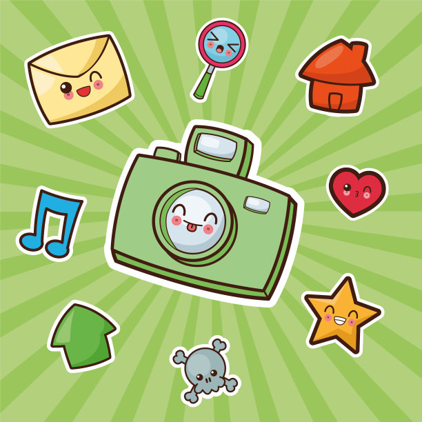 卡哇伊相机摄影图像图片下载