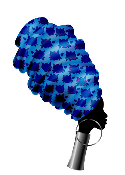 描绘美丽的非洲妇女在头巾图片下载