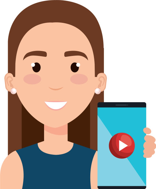 美丽的女人与智能手机媒体播放器图片下载