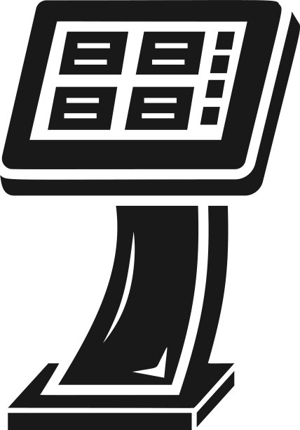 信息自动售货机图标简约风格图片下载