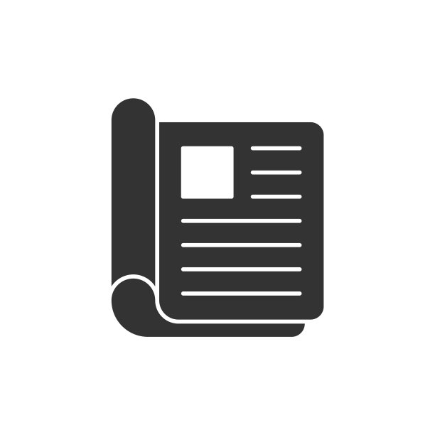 杂志页面图标平面样式新闻白色背景图片下载