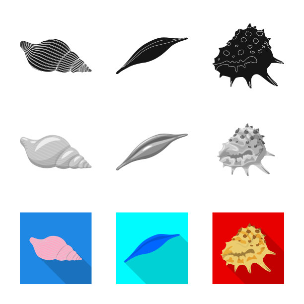 设计动物和装饰标志套装图片下载