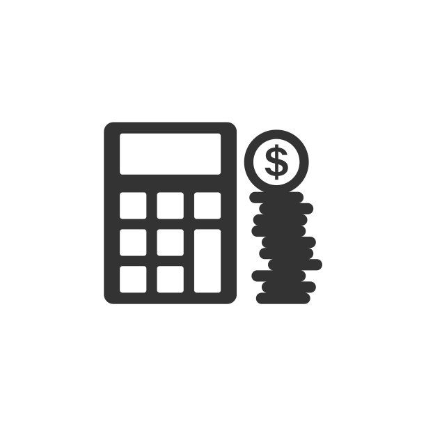 扁平风格的资金计算图标预算图片下载
