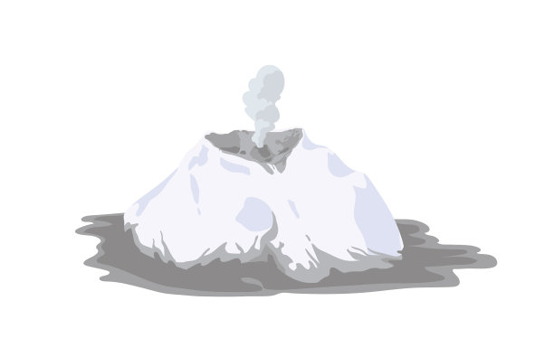 被雪或冰川覆盖的喷发的火山图片下载