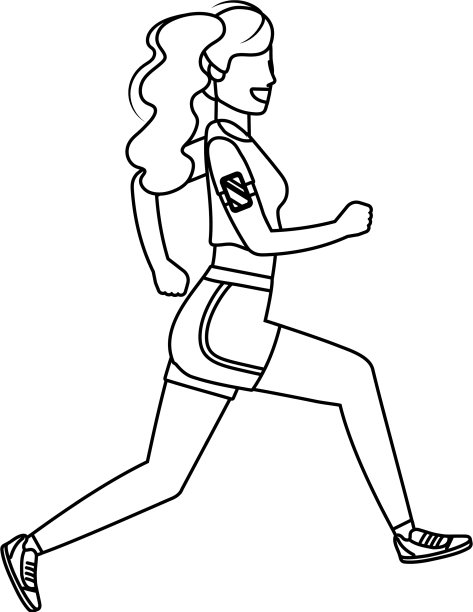 健身运动女性卡通图片下载