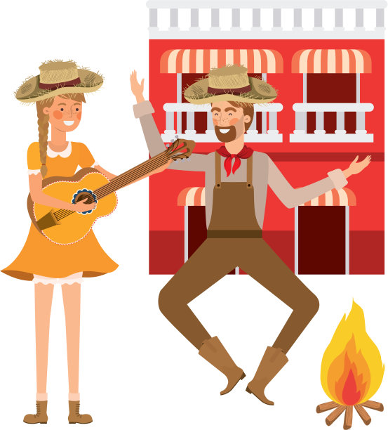 农民与乐器相结合图片下载