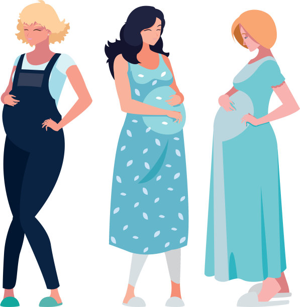 群美丽的孕妇角色图片下载