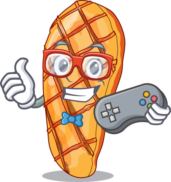 玩家烤鸡与混合沙拉卡通图片下载