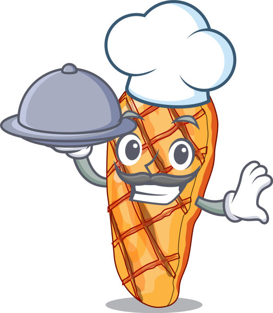 厨师的食物是烤鸡配沙拉图片下载