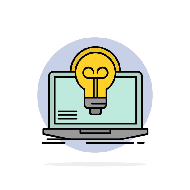 灯泡成功笔记本电脑屏幕文件抽象圈图片下载