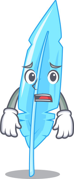 害怕手绘羽毛吉祥物图片下载