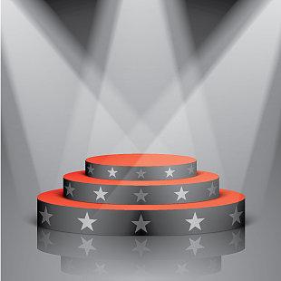 黑色场景与白色星星和照明图片下载