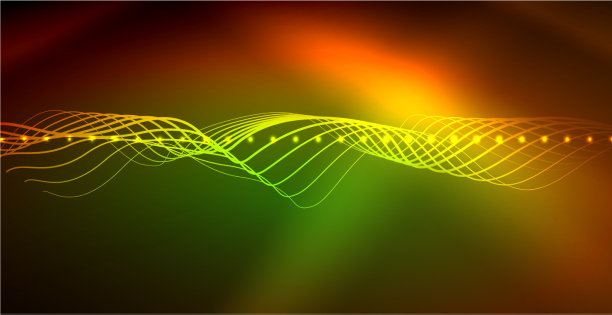 霓虹灯波背景图片下载