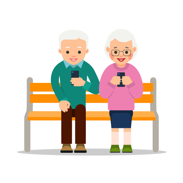 打电话的老人和领养老金的老人图片下载