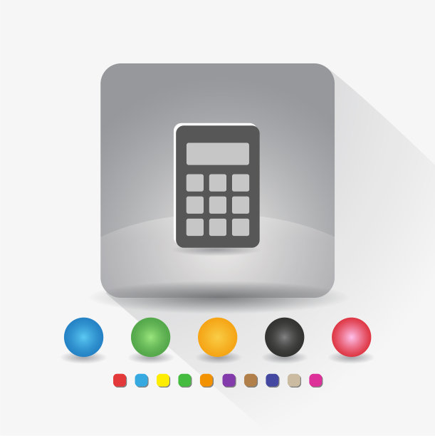 灰色数字计算器App图标符号标志图片下载