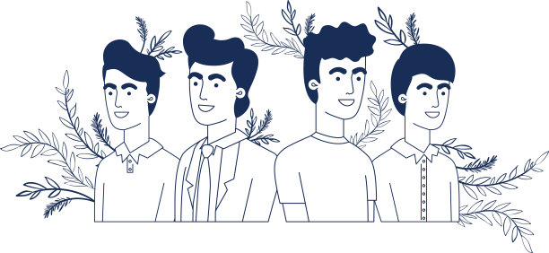 年轻人有树枝和树叶的性格图片下载