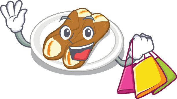 买卡通罐里的奶油卷图片下载