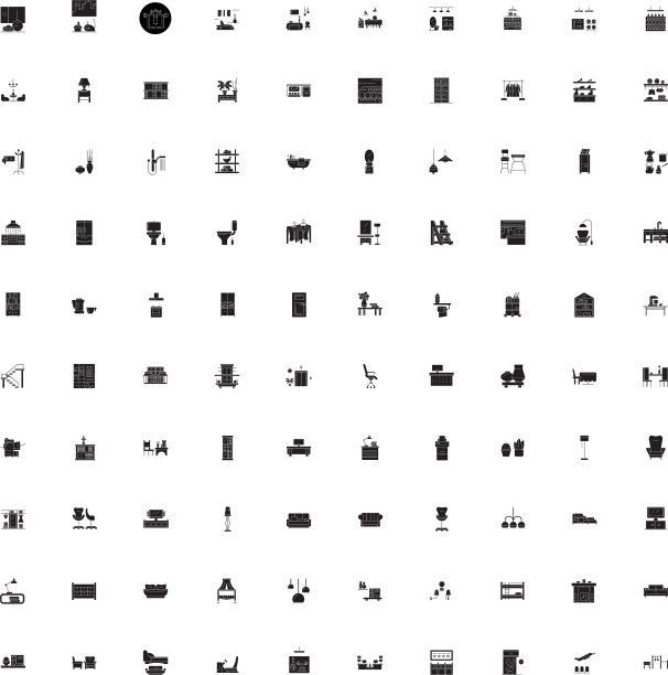 天篷床黑色概念图标天篷床图片下载