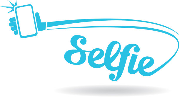 在智能手机上自拍的概念图标图片下载