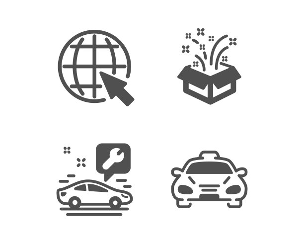 汽车服务互联网和礼品图标出租车标志图片下载