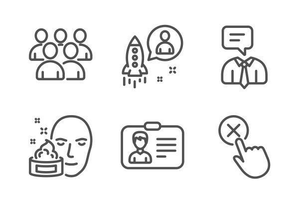 支持服务组和面霜图标集图片下载