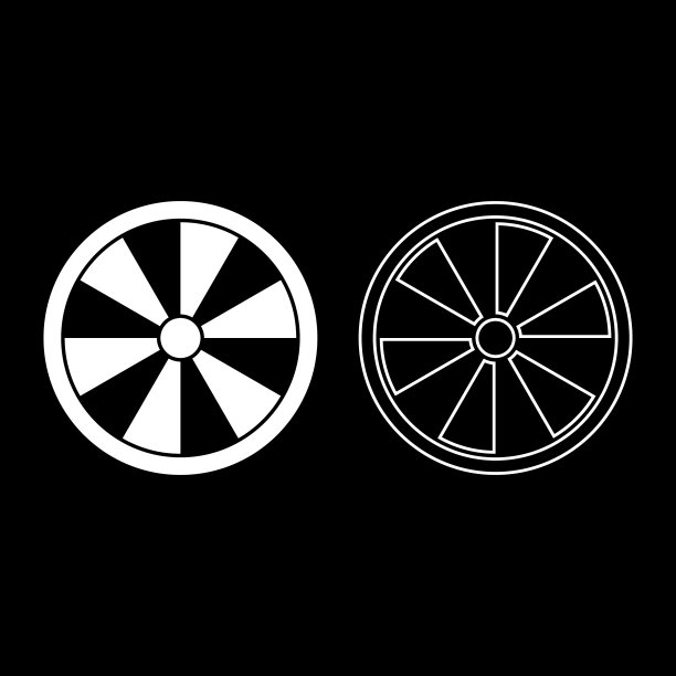 维京盾牌图标集白色扁平风格图片下载
