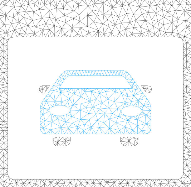 汽车日历页面多边形框架图片下载
