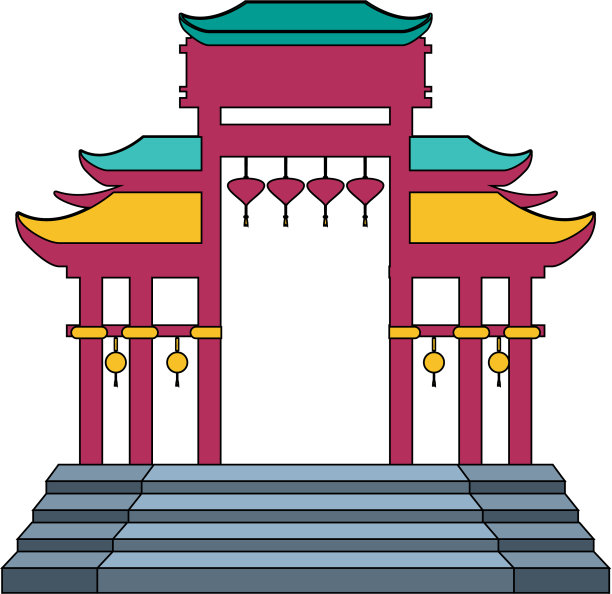 中国传统拱门图片下载