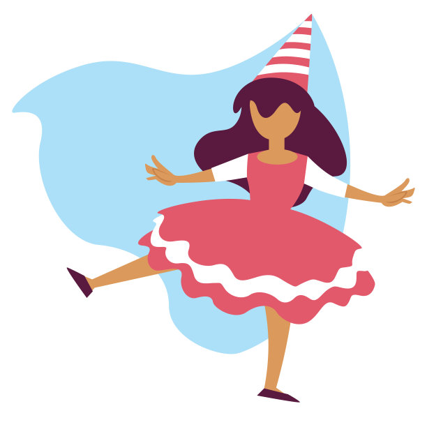 穿着仙女服装的女孩生日派对或狂欢节图片下载