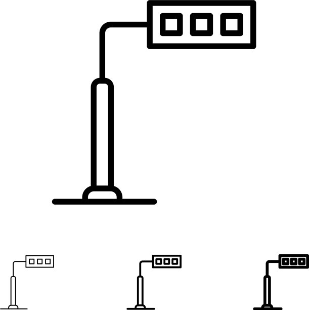 建筑轻塔路粗细黑图片下载