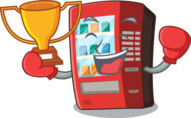 上面卡通的拳击赢家玩具自动售货机图片下载