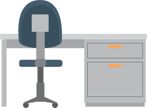 书桌及办公椅图片下载