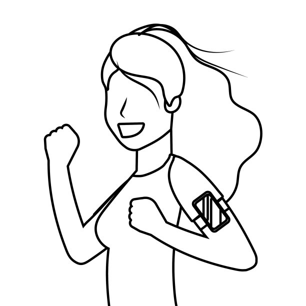 健身运动女性卡通图片下载