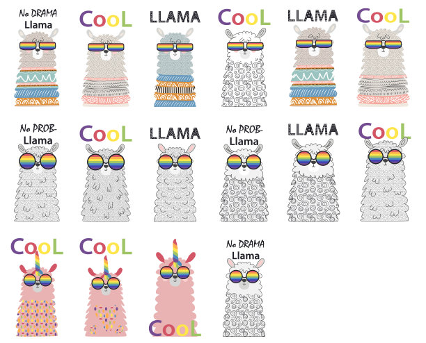 喇嘛在斯堪的纳维亚风格时尚酷图片下载