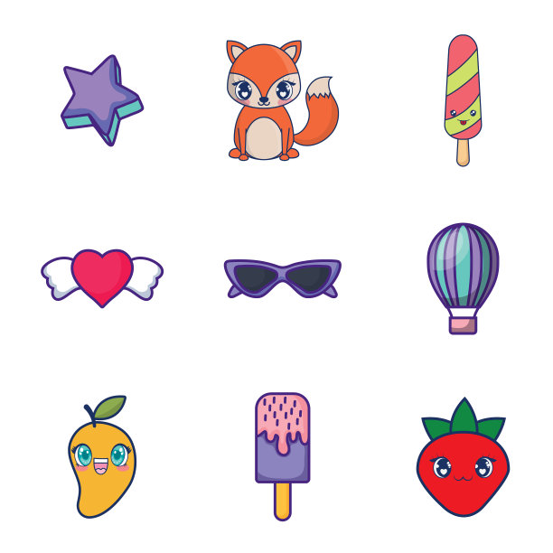 甜美可爱的卡哇伊设定的角色图片下载