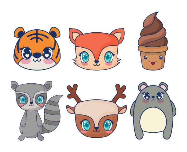 甜美可爱的卡哇伊设定的角色图片下载