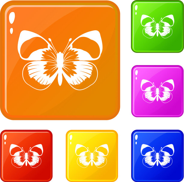 蝴蝶图标设置颜色图片下载