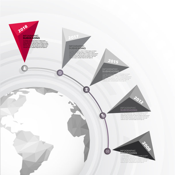信息图表启动里程碑时间线模板图片下载