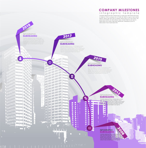 信息图表模板与五纸条图片下载
