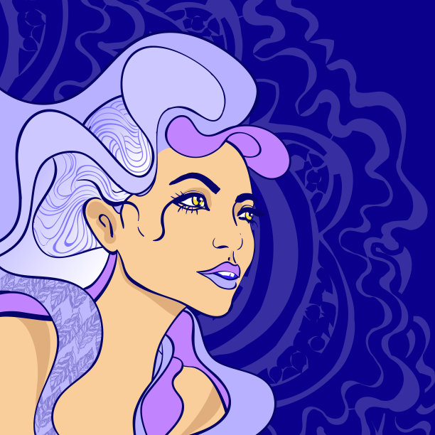 丰富多彩的女孩肖像图片下载