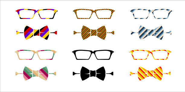 准备好眼镜和领结图片下载