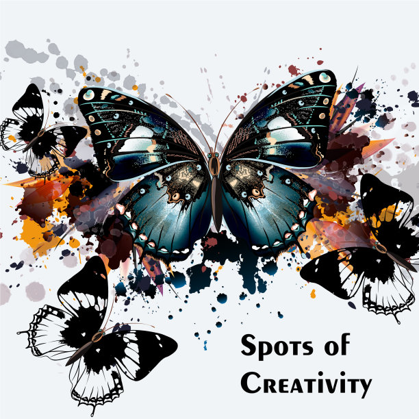 R传单设计背景与蝴蝶图片下载