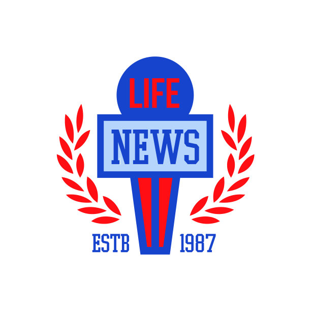 新闻标志estb 1987年现场新闻复古徽章图片下载