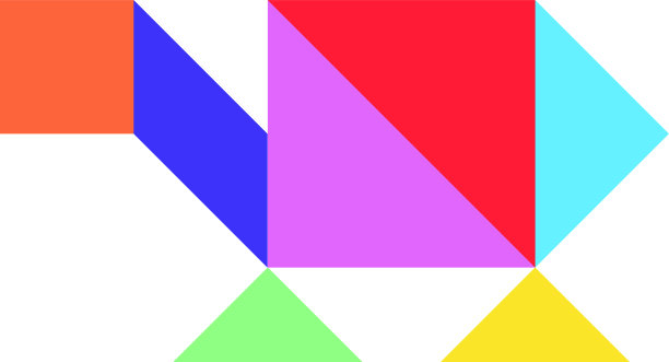 海龟或乌龟形状的七巧板图片下载