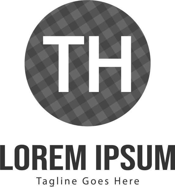 TH字母现代框架标志模板图片下载